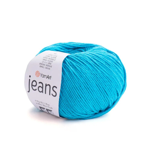 Пряжа Jeans (Джинс) 55 темно-бирюзовый (10 мотков)