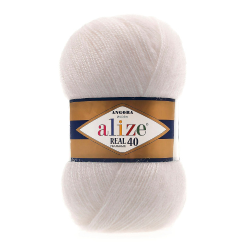 Пряжа Angora Real 40 (Ангора Реал 40) 599 слоновая кость