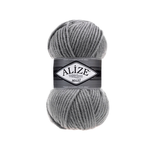 Пряжа Superlana Maxi (Суперлана Макси) 87 угольно-серый